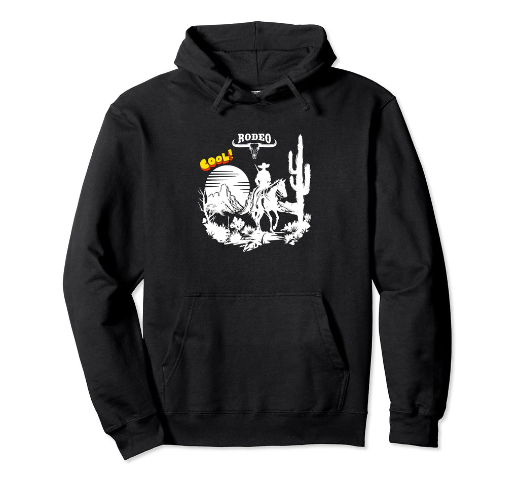 Western Cowboy 90S Western Rodeo Tese Hoodie - Minimalist Print Men Women - T-Shirt, Sweatshirt, Hoodie
