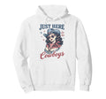 Just Here Cowboys Western Hoodie - Casual Everyday Wear Men Women - T-Shirt, Sweatshirt, Hoodie
