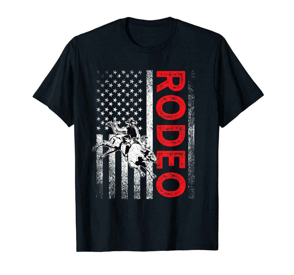 Rodeo Cow Rider Bull Riding Cowboy Us T-Shirt - Minimalist Print Men Women - T-Shirt, Sweatshirt, Hoodie
