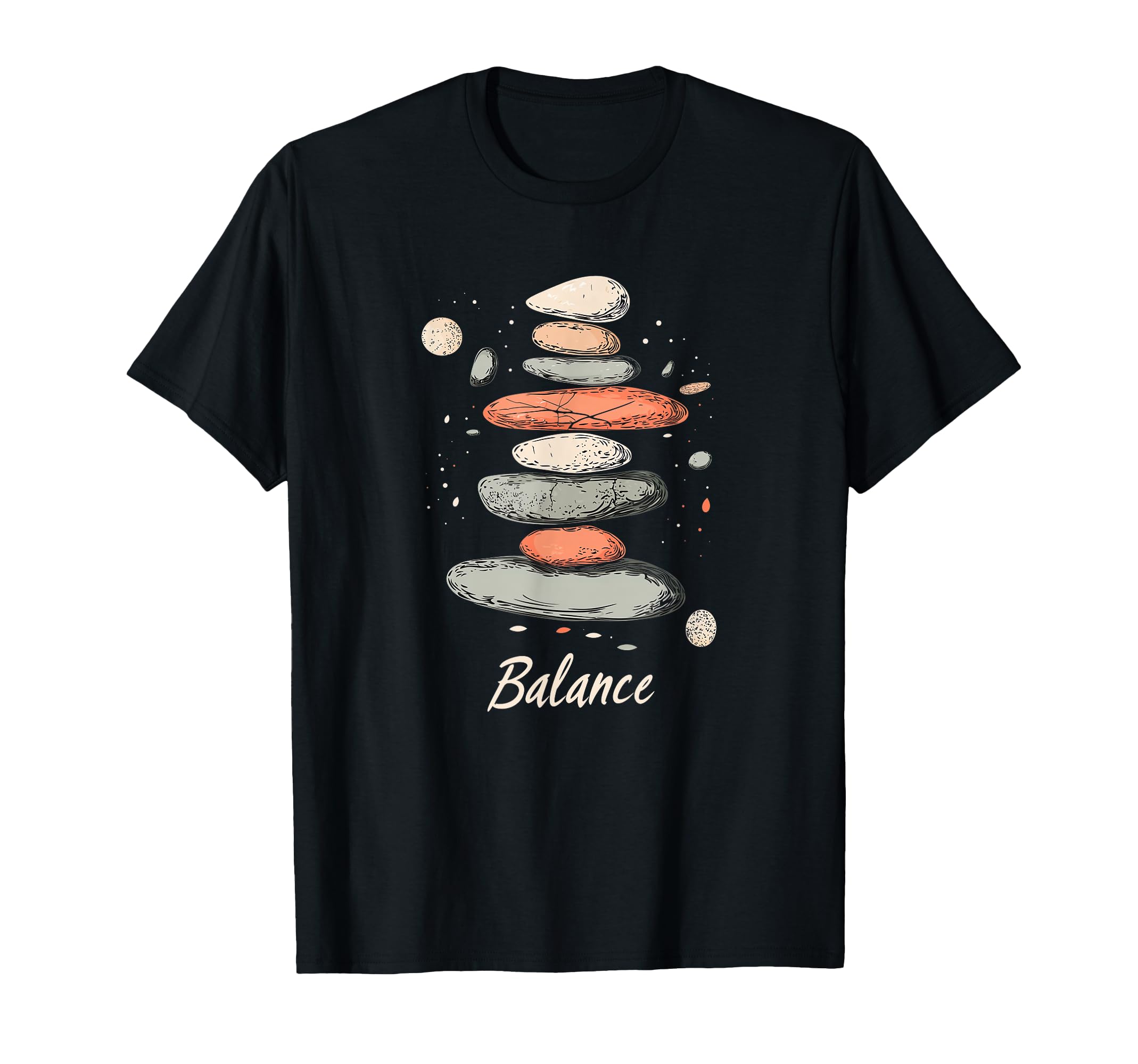 Zen Balancing Stones Art Mindfulness T-Shirt - Aesthetic Graphic Unisex - T-Shirt, Sweatshirt, Hoodie