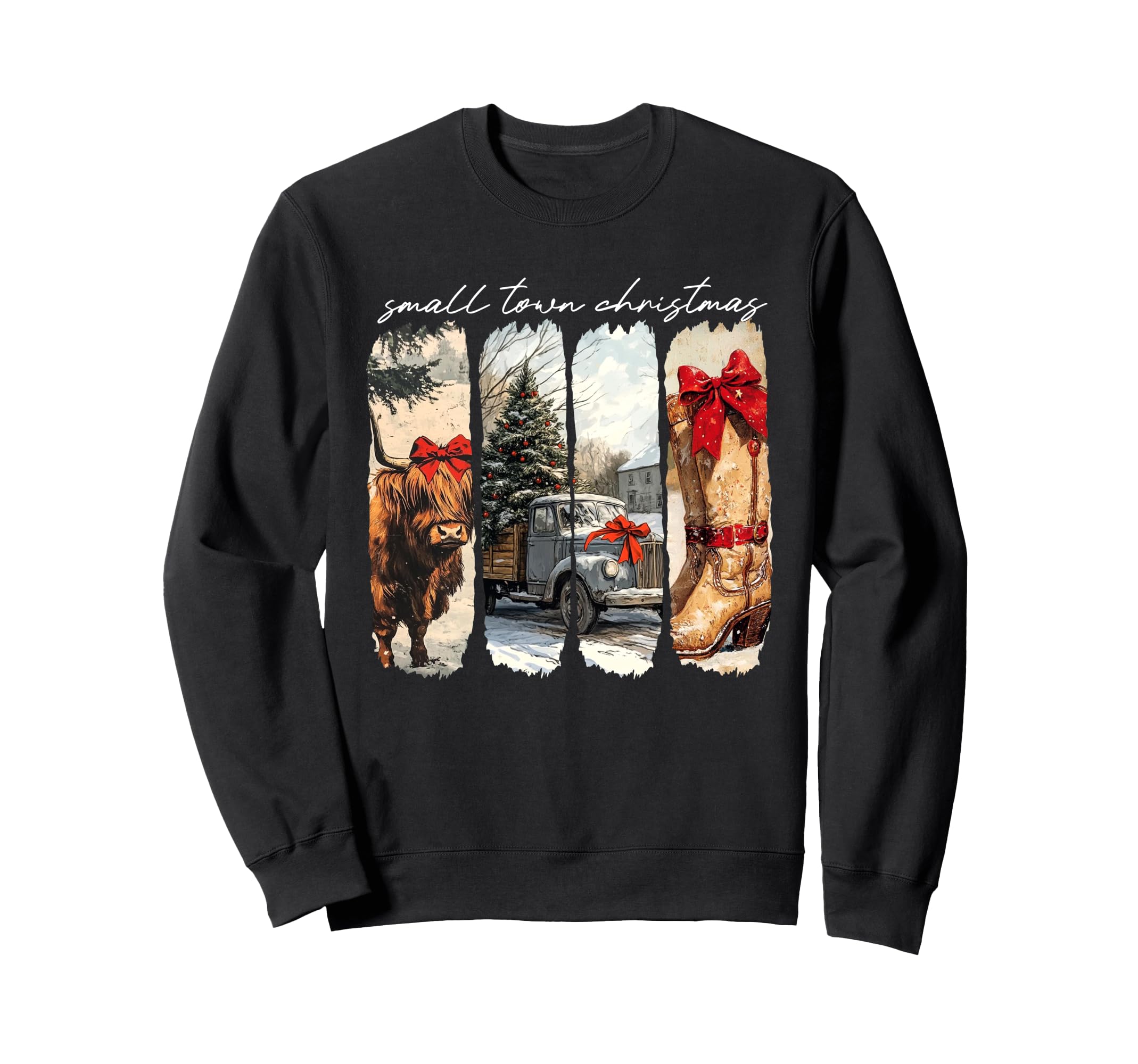 Small Town Western Sweatshirt - Graphic Print Unisex - T-Shirt, Sweatshirt, Hoodie