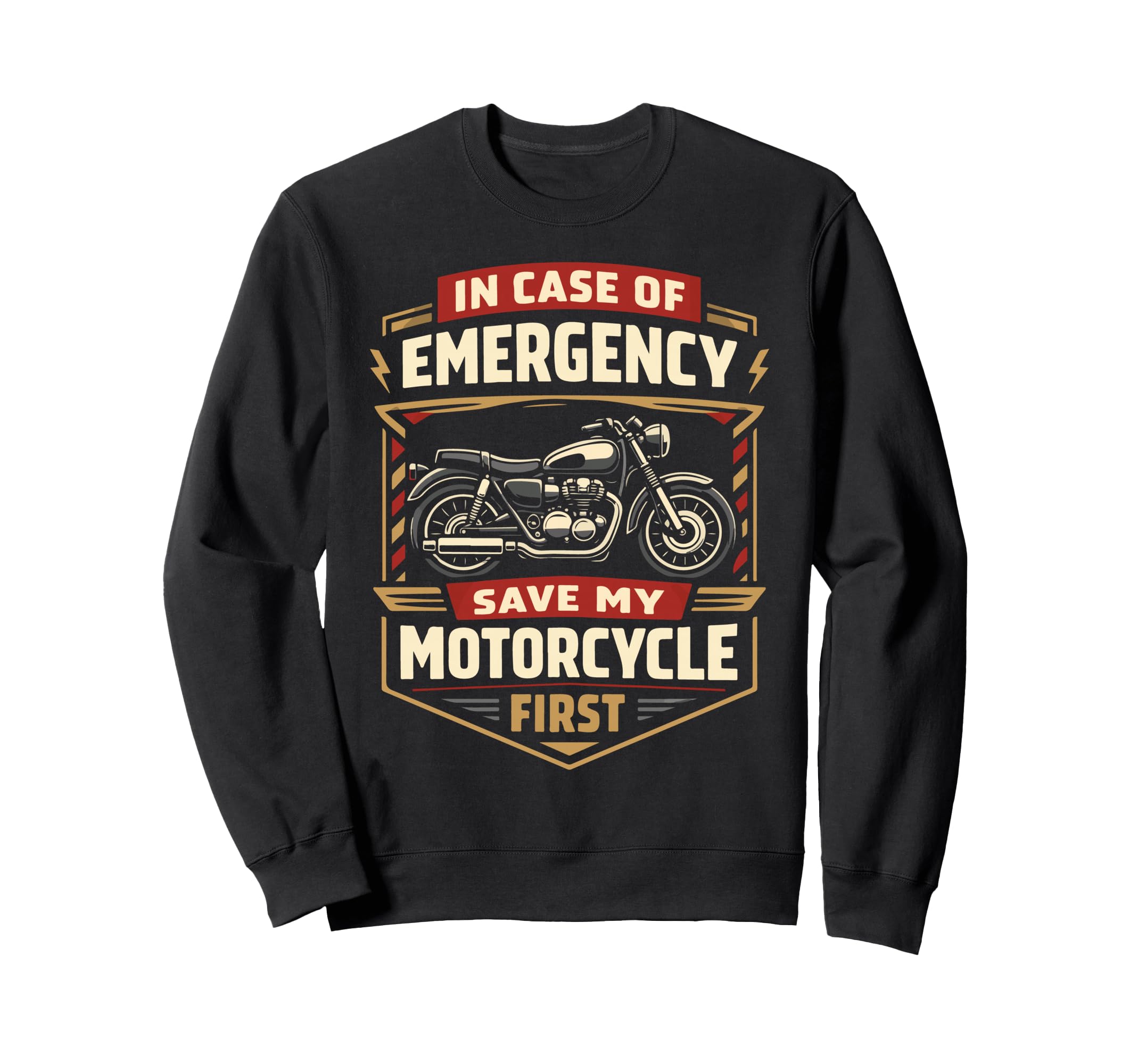 Motorcycle Biker Case Emergency Sweatshirt - Minimalist Print Men Women - T-Shirt, Sweatshirt, Hoodie