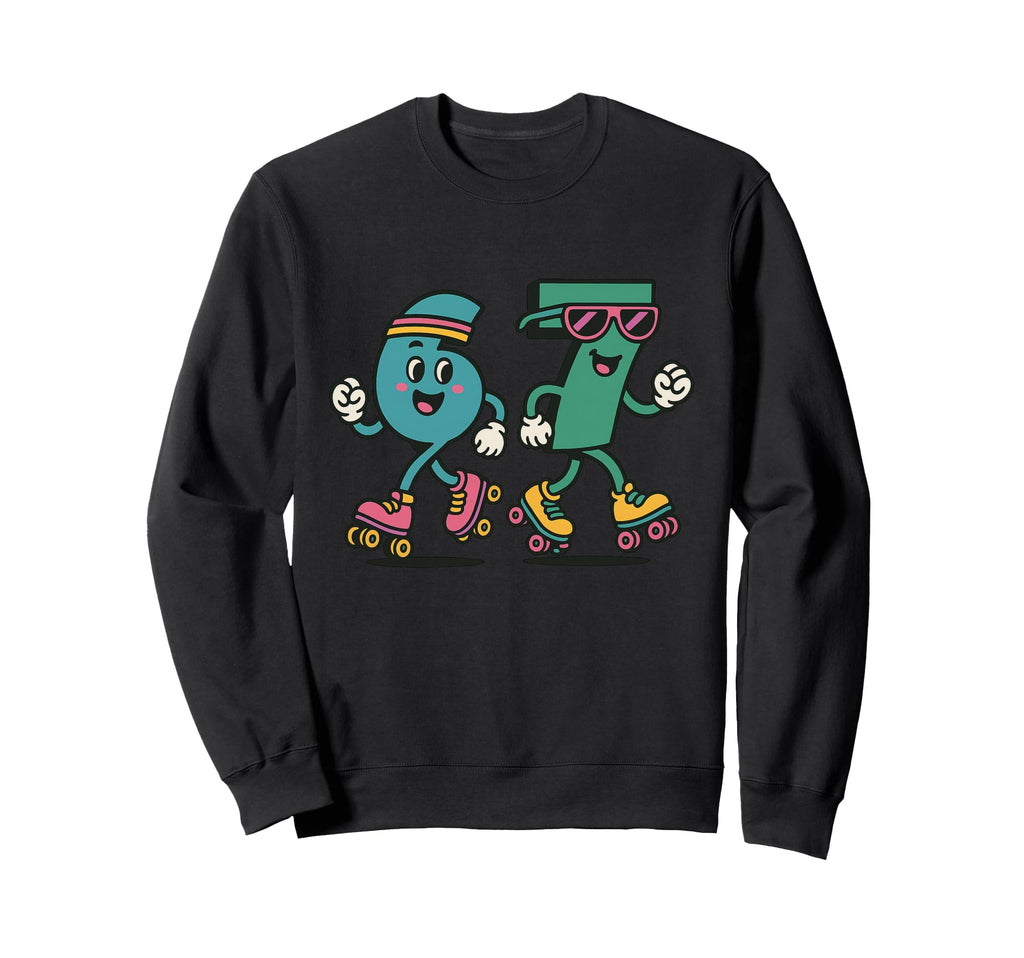 80S Inspired Roller Skating 6 7 Sweatshirt - Streetwear Style Men Women - T-Shirt, Sweatshirt, Hoodie