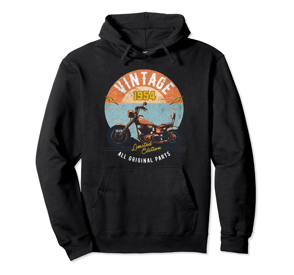 1954 Motorcycle Bikers Seventieth Hoodie - Custom Art Print for Adults - T-Shirt, Sweatshirt, Hoodie