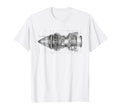 Jet Engine Block Blueprint Diagram T-Shirt - Fun Novelty Design Men Women - T-Shirt, Sweatshirt, Hoodie