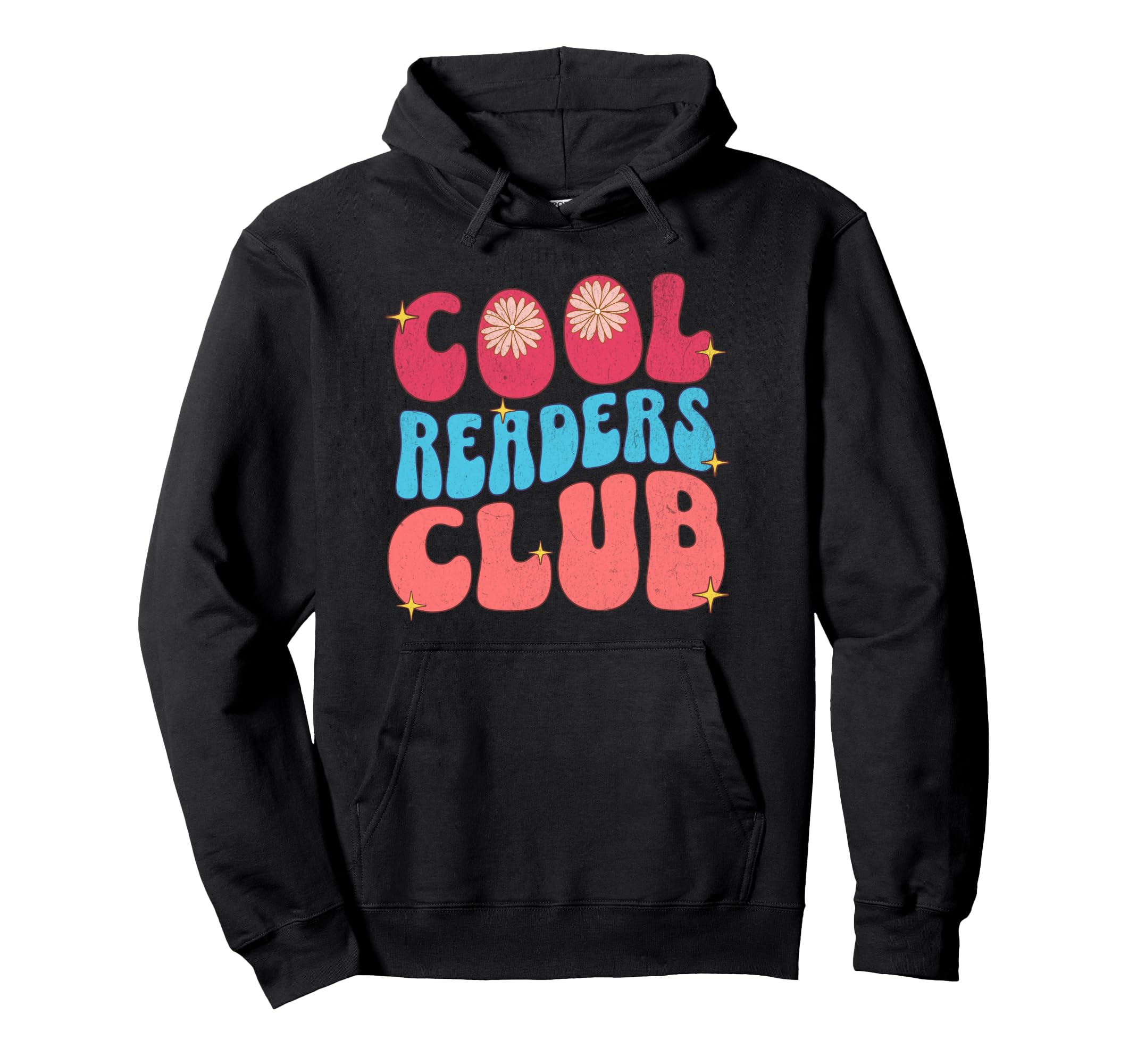 Readers Club Pastel Typography Book Hoodie - Custom Art Print for Adults - T-Shirt, Sweatshirt, Hoodie