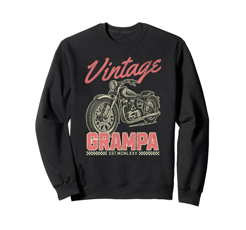 Grampa Motorcycle Fathers Day Sweatshirt - Novelty Apparel Men Women - T-Shirt, Sweatshirt, Hoodie