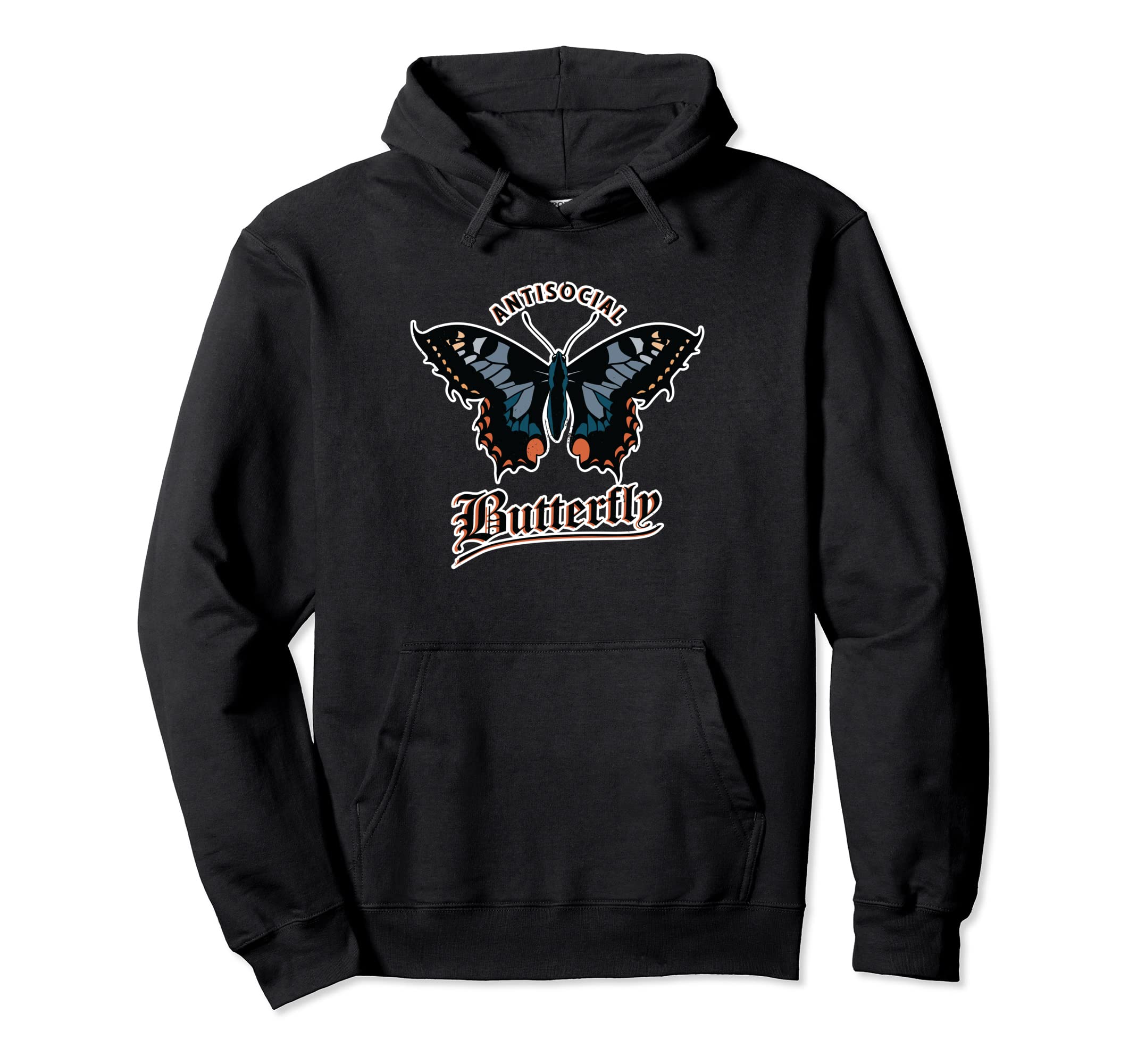 Antisocial Butterfly Beautiful Butterfly Hoodie - Minimalist Print Unisex - T-Shirt, Sweatshirt, Hoodie
