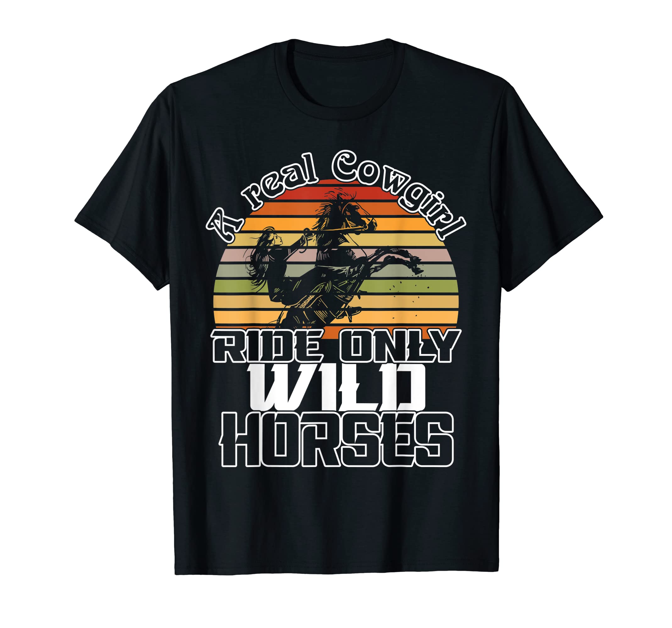 Cowgirl Ride Horse Western Rodeo T-Shirt - Novelty Apparel for Adults - T-Shirt, Sweatshirt, Hoodie