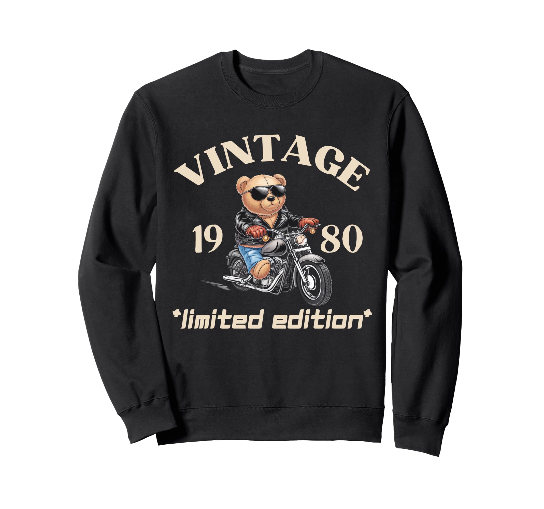 Mens Motorcycle 45Th Birthday 1980 Sweatshirt - Fun Novelty Design Unisex - T-Shirt, Sweatshirt, Hoodie