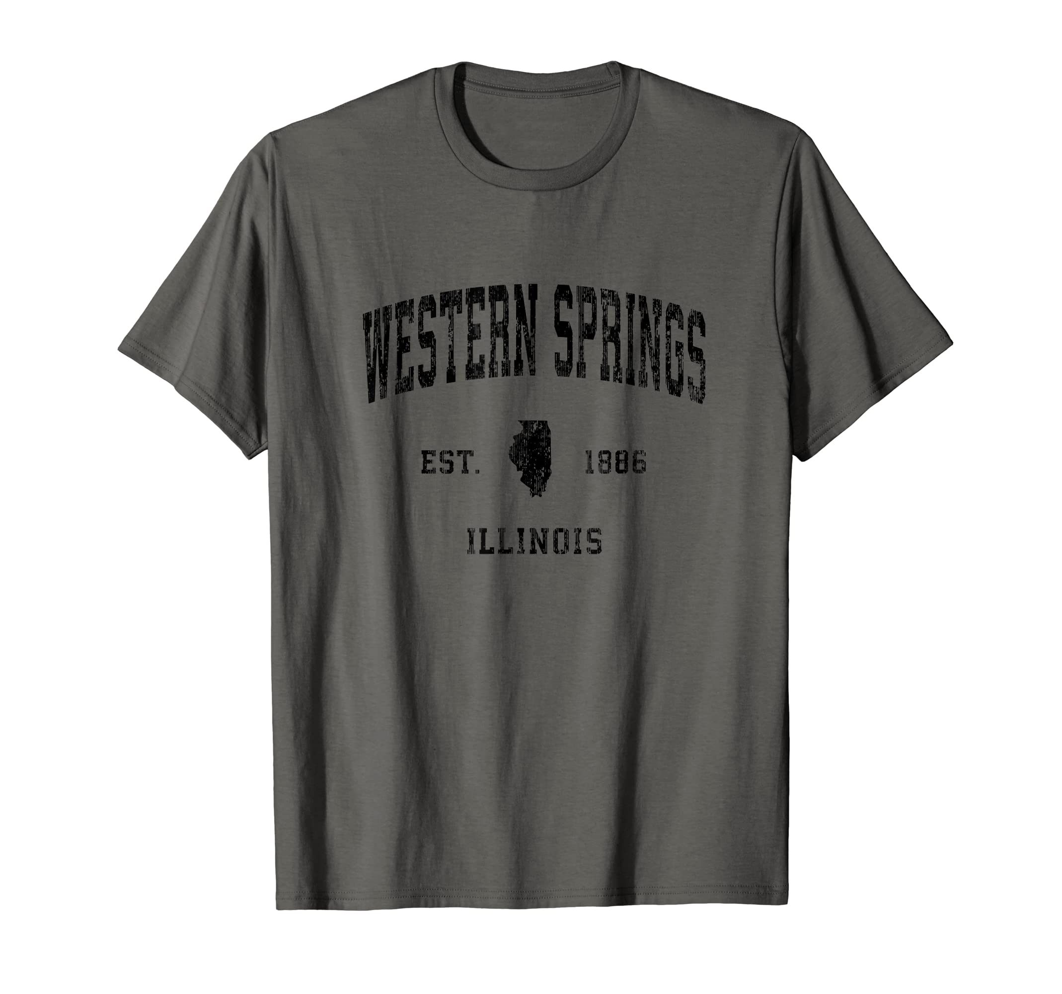 Western Springs Illinois Il Athletic T-Shirt - Fun Novelty Design Unisex - T-Shirt, Sweatshirt, Hoodie