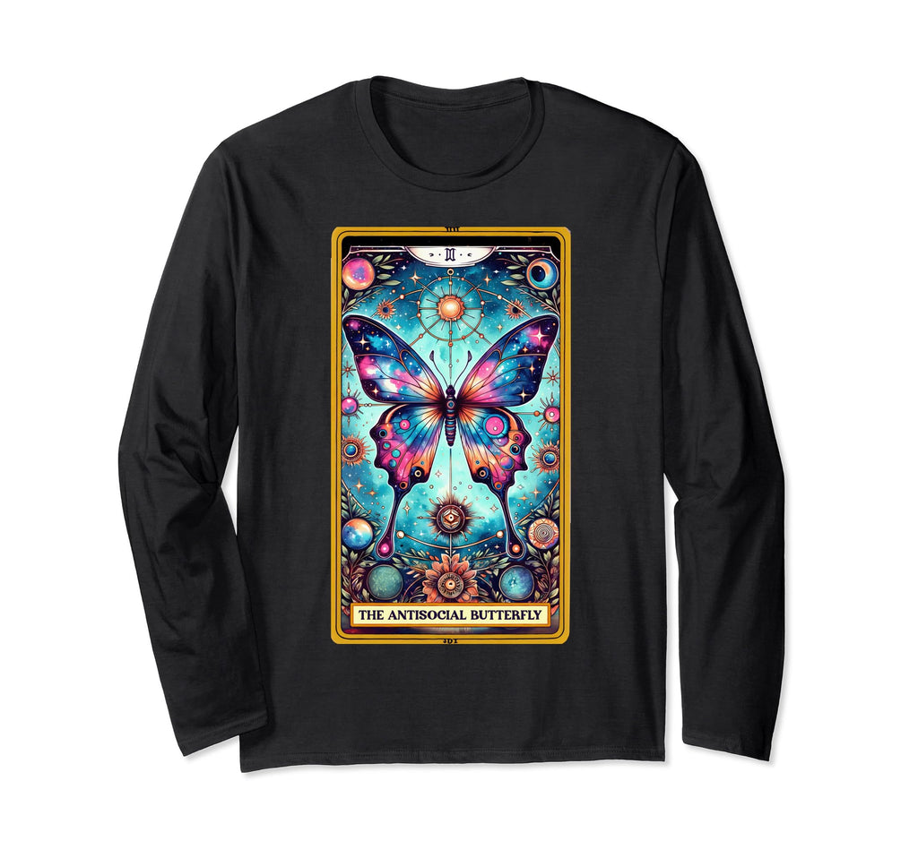 Anti Social Butterfly Tarot Card T-Shirt - Custom Art Print for Adults - T-Shirt, Sweatshirt, Hoodie