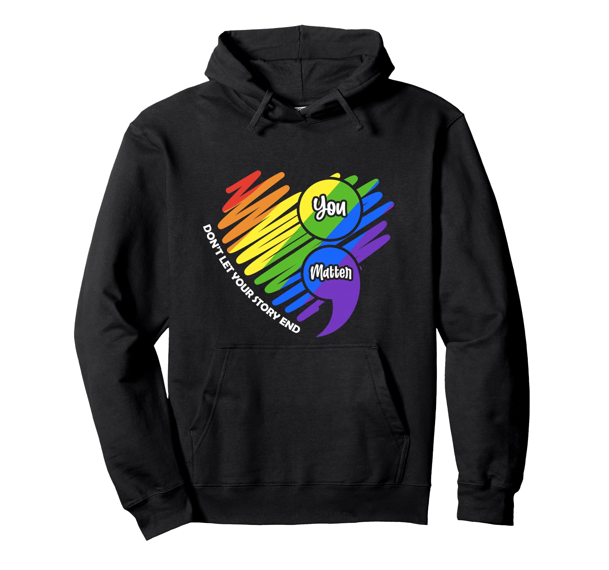 Semikolon Lgbtq Suicide Prevention Hoodie - Aesthetic Graphic Unisex - T-Shirt, Sweatshirt, Hoodie