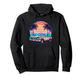 Sunset Car Scene Beach Palm Pastel Color Hoodie - Custom Art Print Unisex - T-Shirt, Sweatshirt, Hoodie