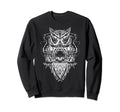 Owl Branch Smoking Skull Distressed Sweatshirt - Graphic Print Men Women - T-Shirt, Sweatshirt, Hoodie