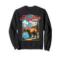 Grizzly Bear Montana Mountains 70S Sweatshirt - Graphic Print for Adults - T-Shirt, Sweatshirt, Hoodie