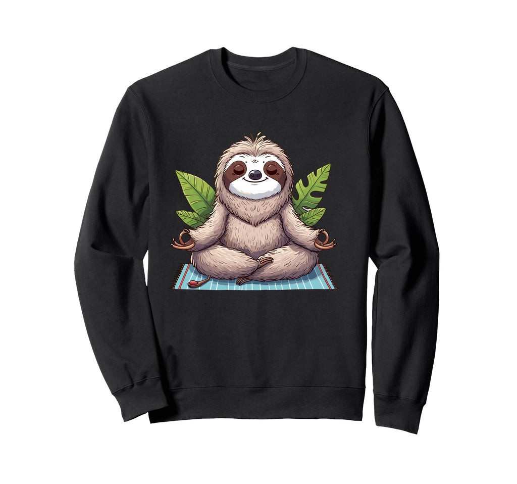 Meditation Sloth Yoga Pose Sweatshirt - Casual Everyday Wear for Adults - T-Shirt, Sweatshirt, Hoodie