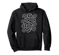 Black And White Flower Pattern Hoodie - Fun Novelty Design for Adults - T-Shirt, Sweatshirt, Hoodie