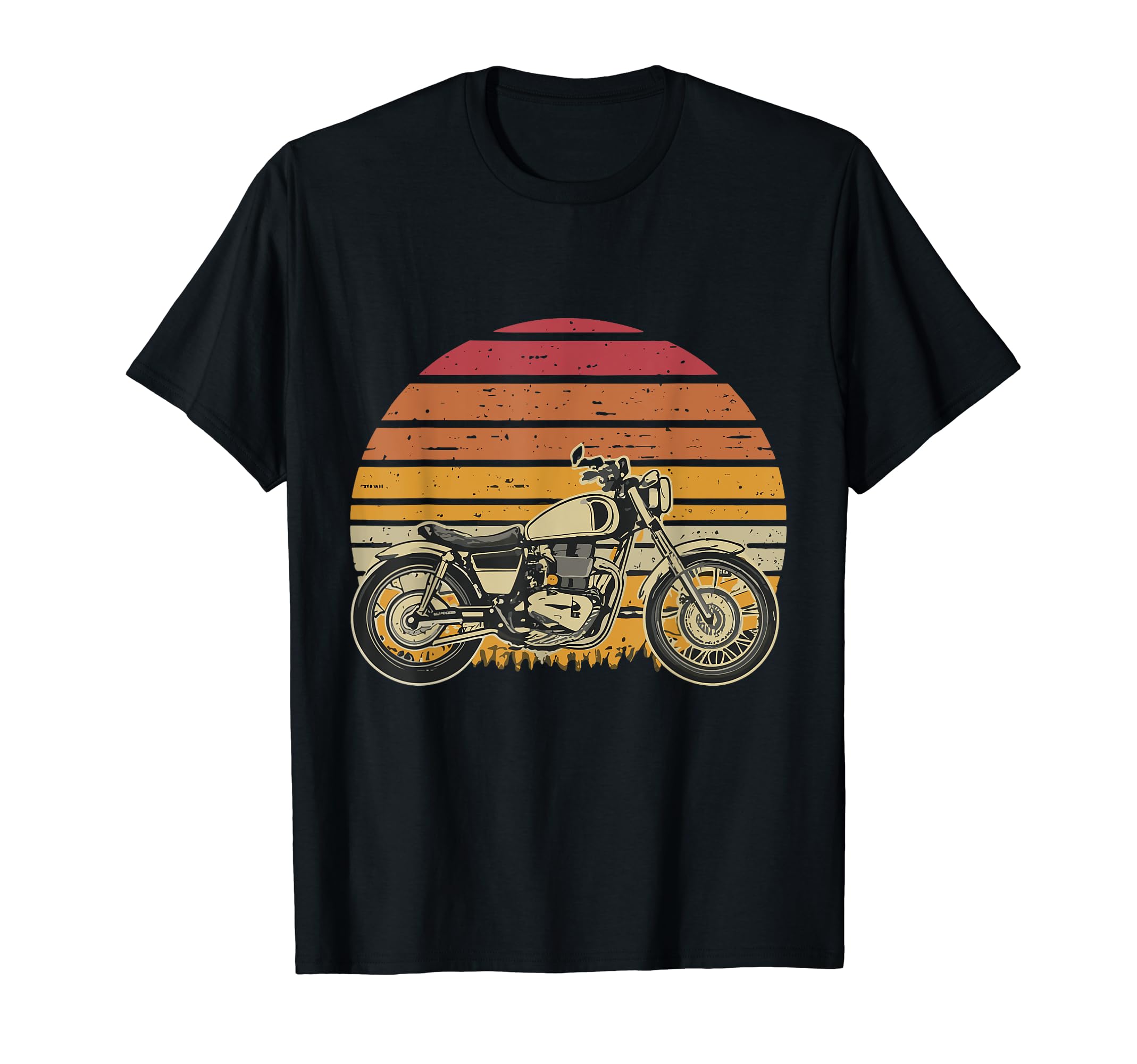 Sunset Motorcycle Nostalgia Wheels T-Shirt - Novelty Apparel for Adults - T-Shirt, Sweatshirt, Hoodie