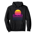 80S Sunset Synthesizer Synthwave Waveform Hoodie - Custom Art Print Unisex - T-Shirt, Sweatshirt, Hoodie