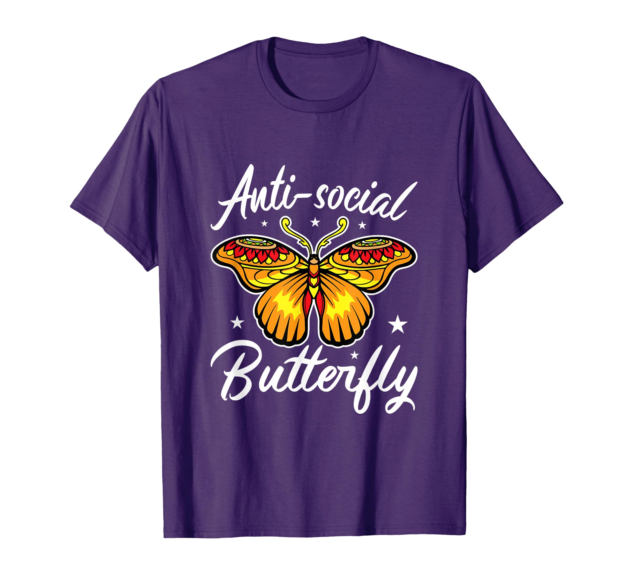 Antisocial Butterfly Introvert T-Shirt - Casual Everyday Wear Men Women - T-Shirt, Sweatshirt, Hoodie