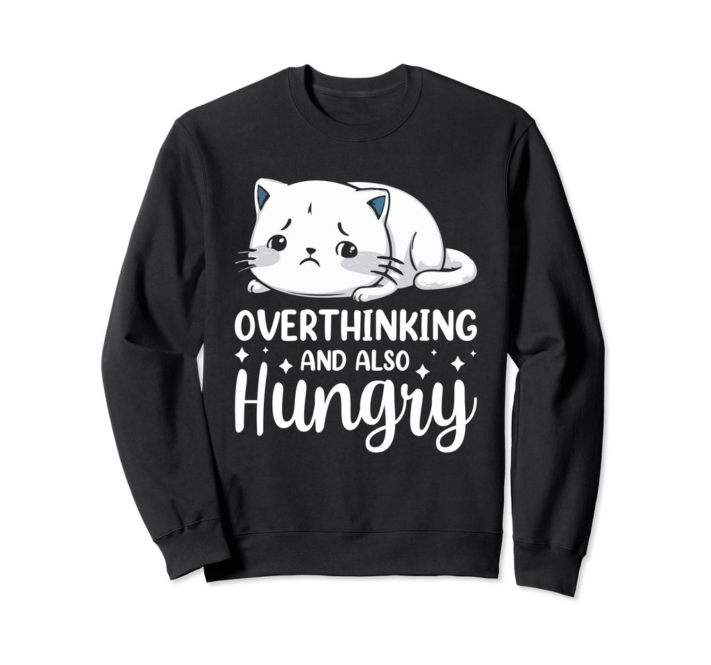 Hungry Overthinker Food Anxiety Hoodie - Unique Graphic for Adults - T-Shirt, Sweatshirt, Hoodie