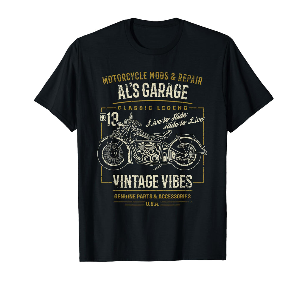 Als Garage Motorcycle T-Shirt - Unique Graphic for Adults - T-Shirt, Sweatshirt, Hoodie