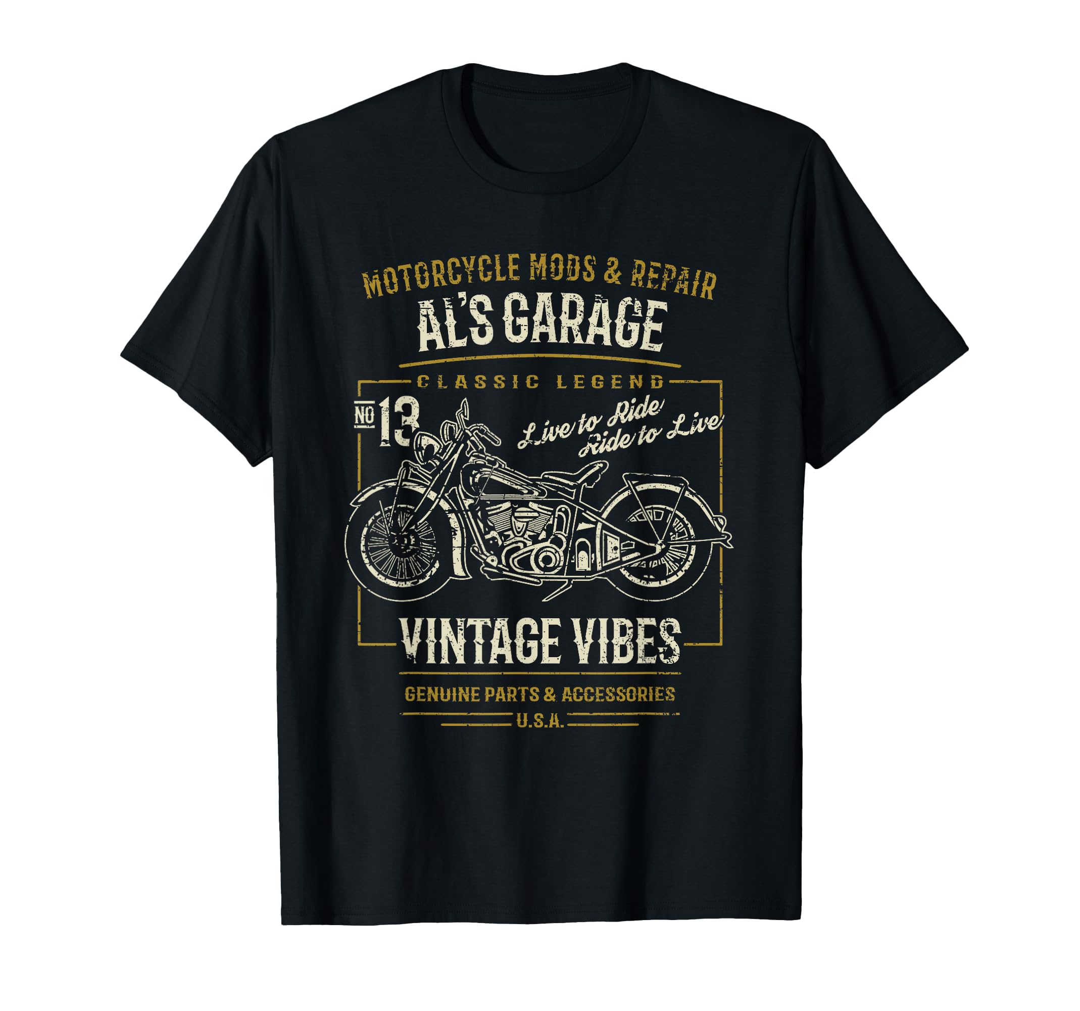 Als Garage Motorcycle T-Shirt - Unique Graphic for Adults - T-Shirt, Sweatshirt, Hoodie