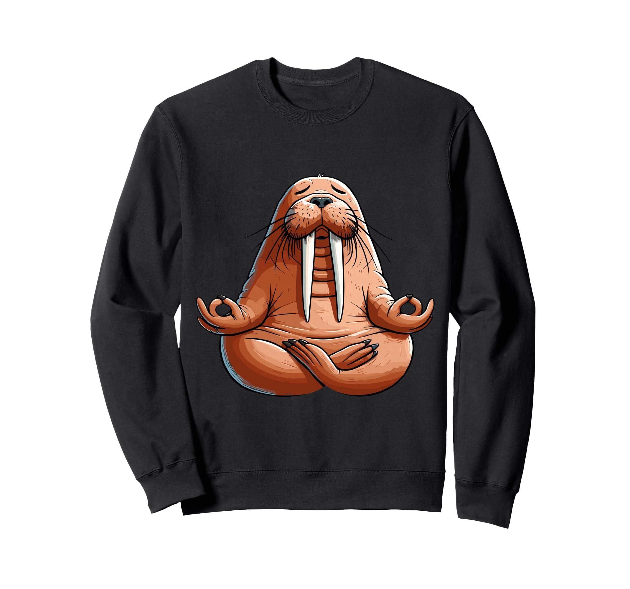 Meditation Walrus Yoga Pose Relaxing Sweatshirt - Streetwear Style Unisex - T-Shirt, Sweatshirt, Hoodie