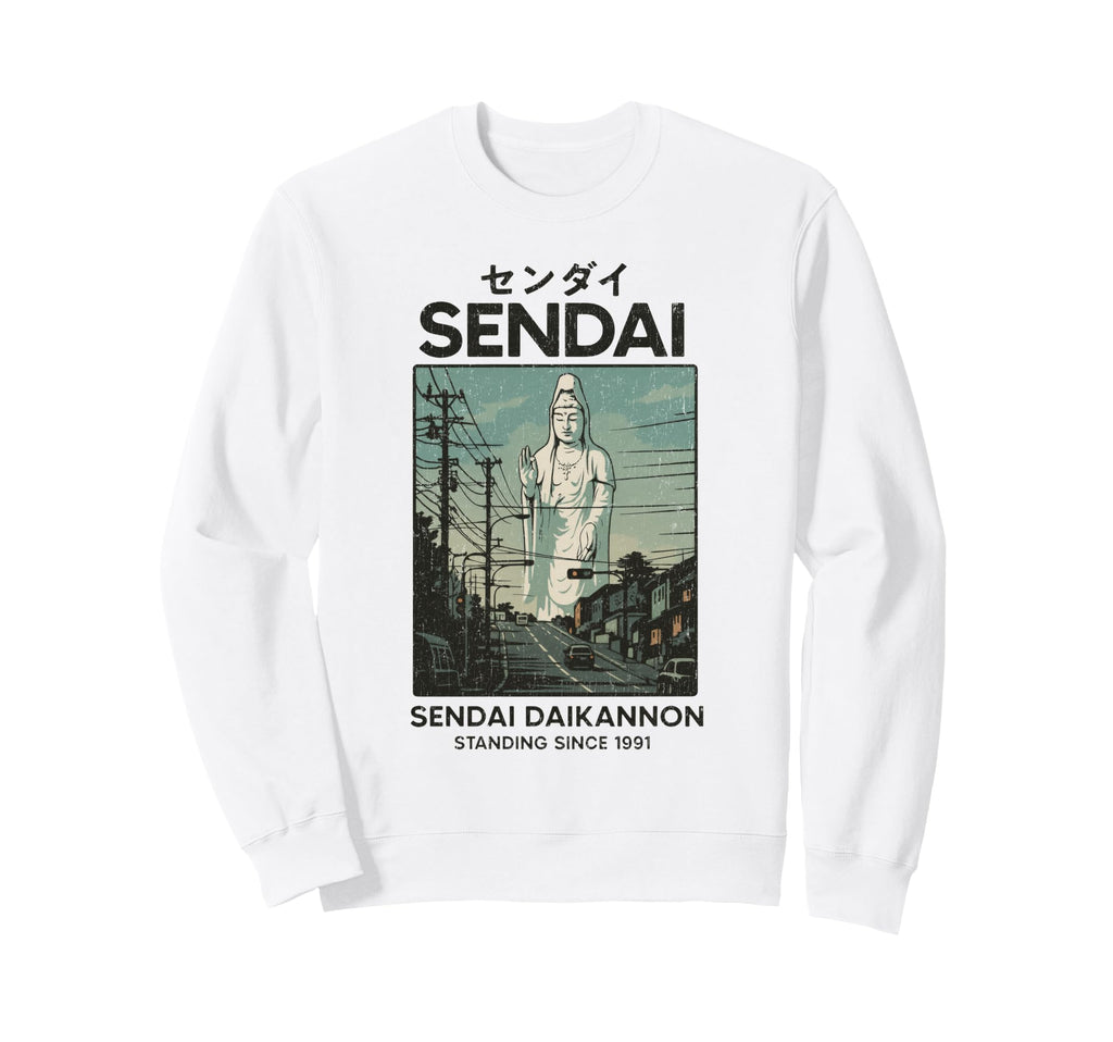 Sendai Daikannon Japan Tourism Sweatshirt - Aesthetic Graphic for Adults - T-Shirt, Sweatshirt, Hoodie
