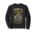 Deadwood South Dakota Motorcycle Sweatshirt - Minimalist Print Unisex - T-Shirt, Sweatshirt, Hoodie