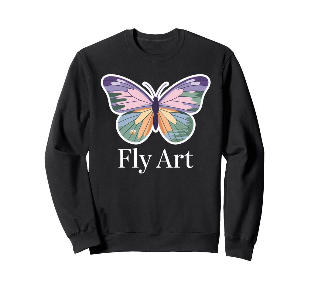 Fly Art Butterfly Nature Calm Serene Sweatshirt - Aesthetic Graphic Unisex - T-Shirt, Sweatshirt, Hoodie