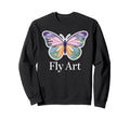 Fly Art Butterfly Nature Calm Serene Sweatshirt - Aesthetic Graphic Unisex - T-Shirt, Sweatshirt, Hoodie
