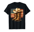 Rustic Rodeo Patriot Western Cowboy T-Shirt - Custom Art Print Unisex - T-Shirt, Sweatshirt, Hoodie