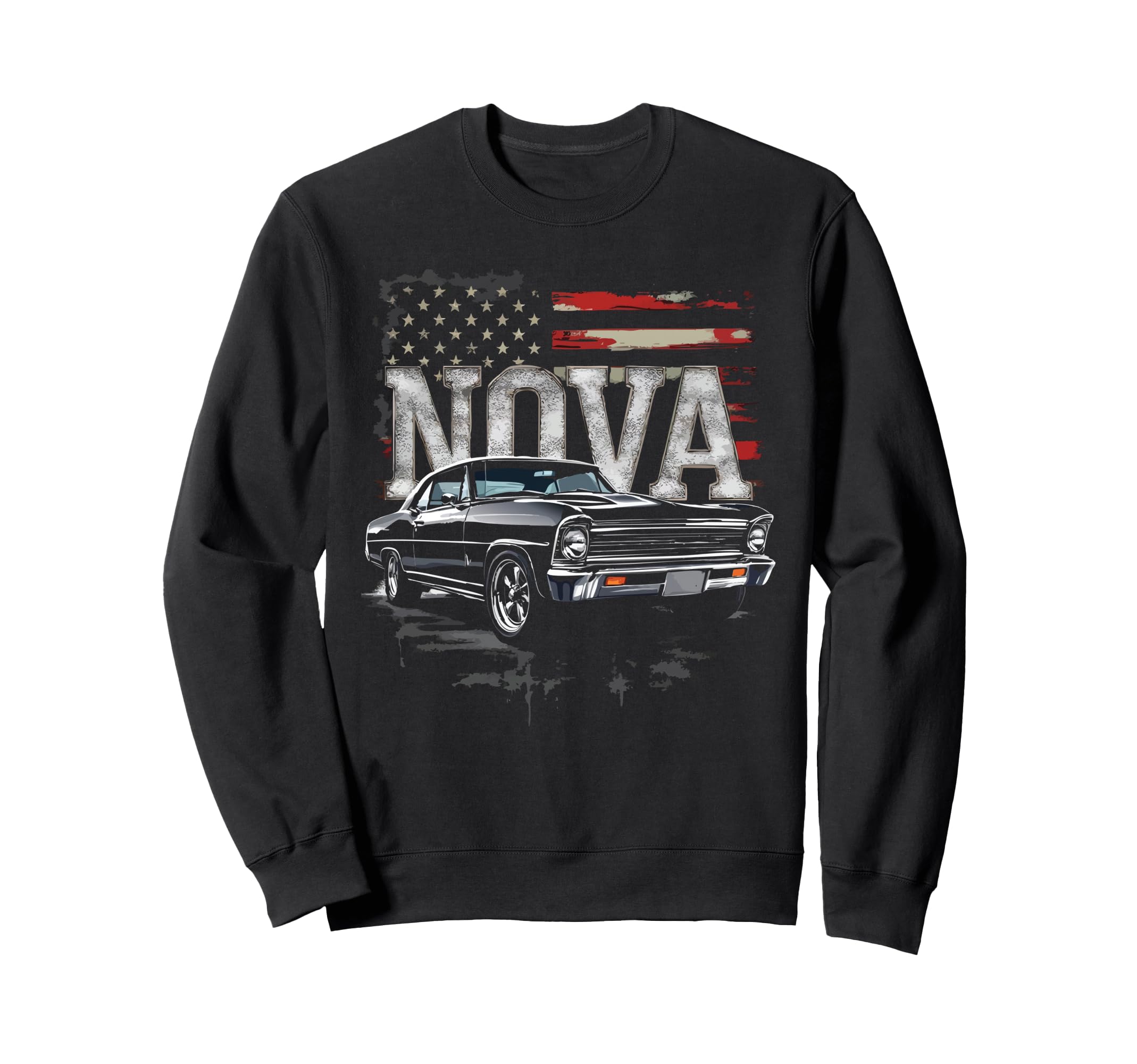 Nova Ss Old School Patriotic Usa Sweatshirt - Custom Art Print for Adults - T-Shirt, Sweatshirt, Hoodie