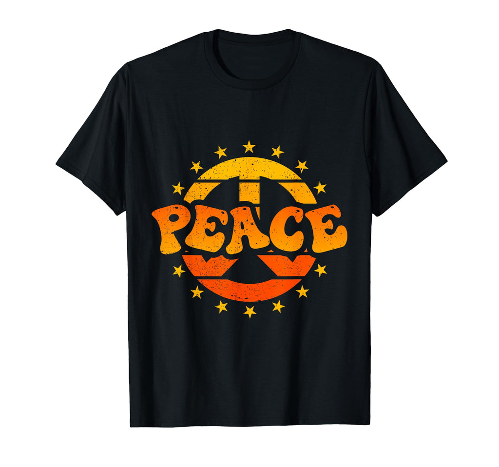 Peace Sign Love 60S 70S Hippie T-Shirt - Novelty Apparel Unisex - T-Shirt, Sweatshirt, Hoodie