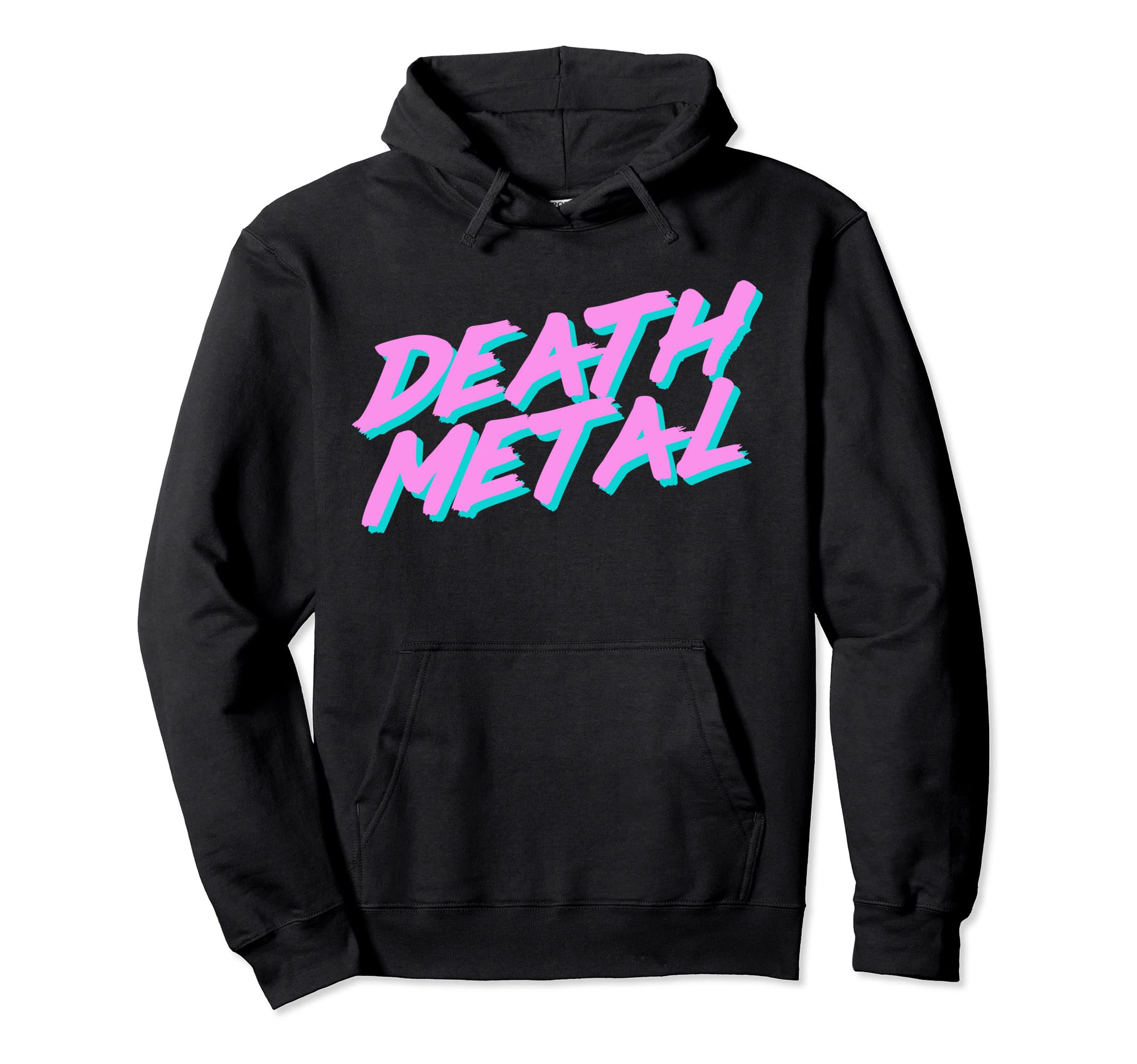 Death Metal Sarcastic 1980S Retrowave Brush Hoodie - Trendy Graphic Unisex - T-Shirt, Sweatshirt, Hoodie