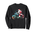 Santa Claus Motorcycle Biker Lover Sweatshirt - Trendy Graphic for Adults - T-Shirt, Sweatshirt, Hoodie