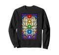 Buddhism Chakras Stained Glass Sweatshirt - Novelty Apparel Unisex - T-Shirt, Sweatshirt, Hoodie
