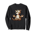 Meditation Leopard Yoga Pose Sweatshirt - Casual Everyday Wear Men Women - T-Shirt, Sweatshirt, Hoodie