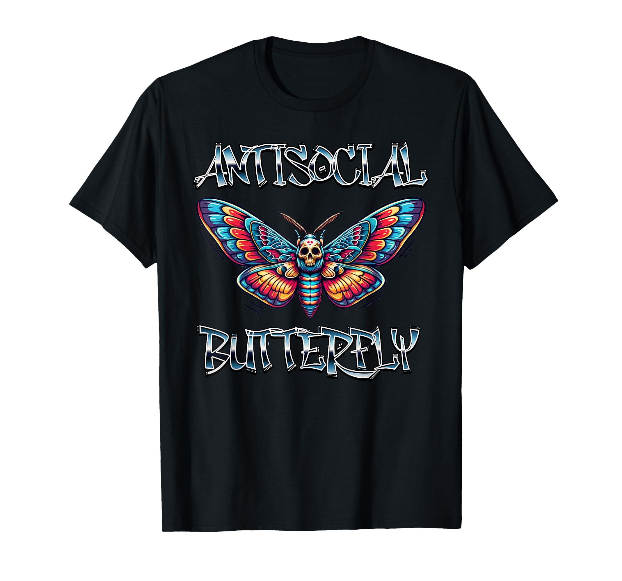 Antisocial Butterfly T-Shirt - Novelty Apparel Unisex - T-Shirt, Sweatshirt, Hoodie