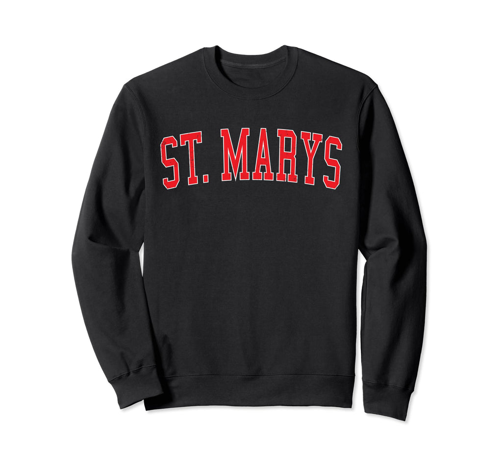 St Marys Pa Distressed Red Varsity Sweatshirt - Graphic Print Unisex - T-Shirt, Sweatshirt, Hoodie