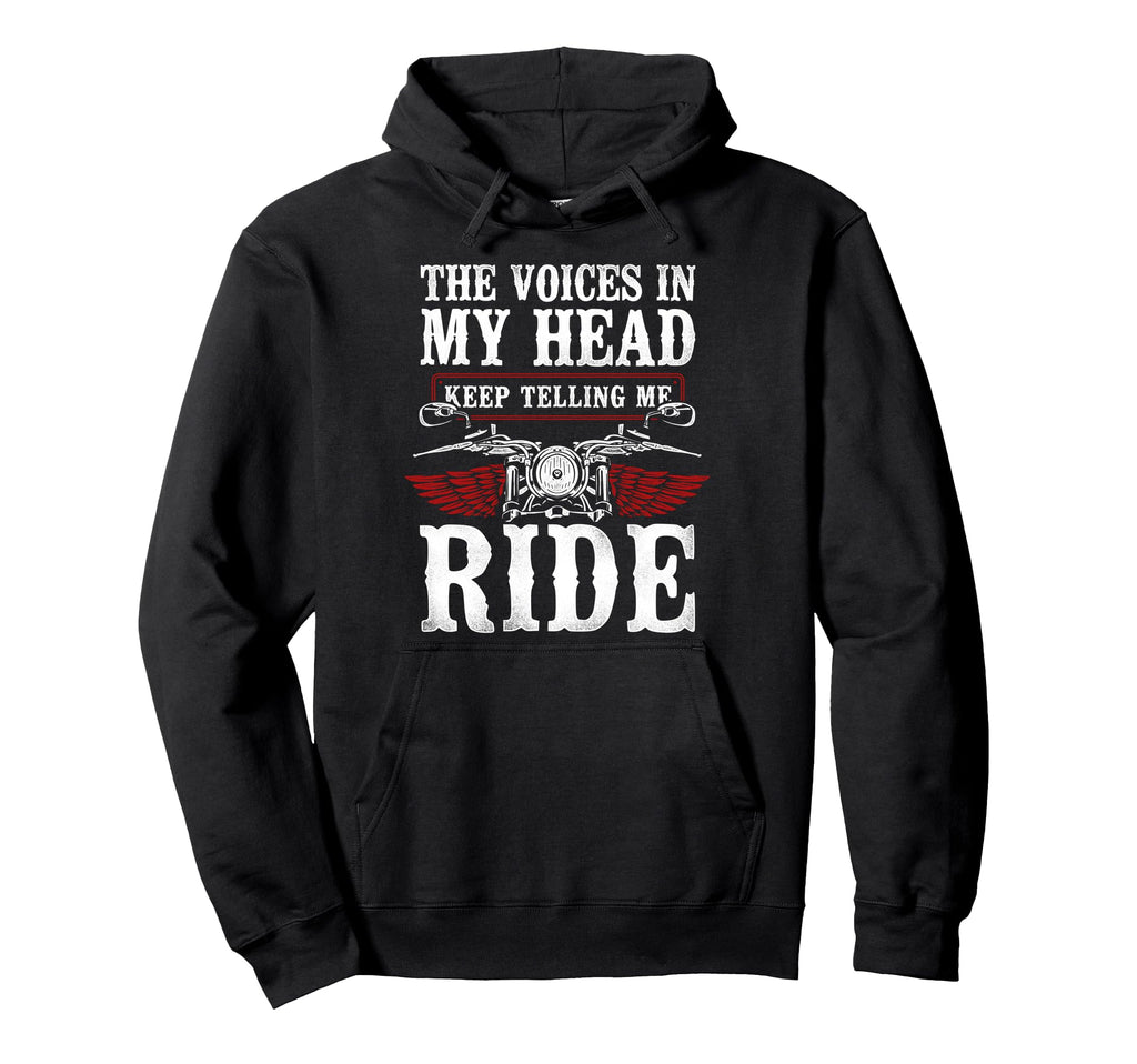 Motorcycle Biker Voices My Head Hoodie - Casual Everyday Wear for Adults - T-Shirt, Sweatshirt, Hoodie