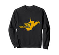 West Virginia State Map Sweatshirt - Casual Everyday Wear Men Women - T-Shirt, Sweatshirt, Hoodie