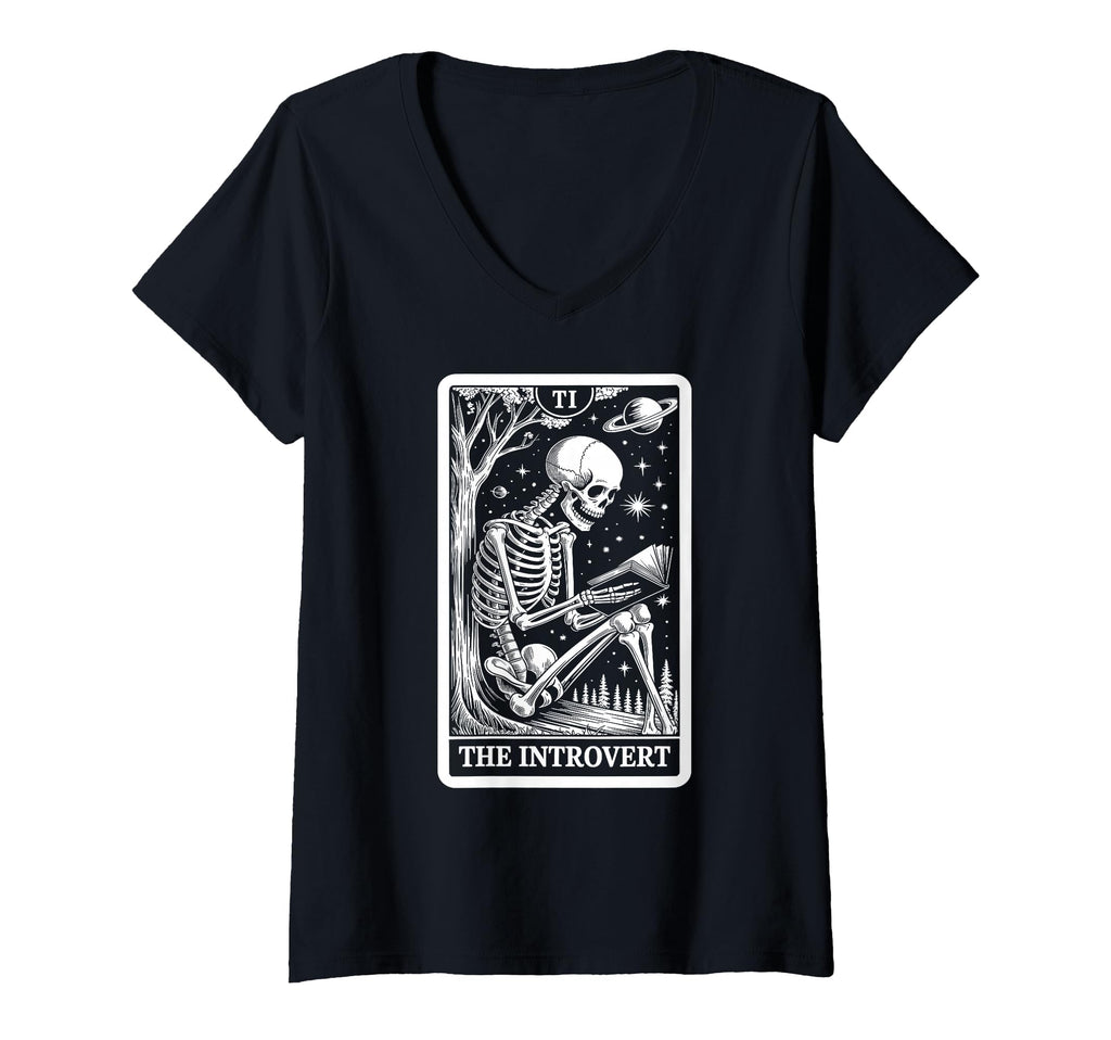 Womens Introvert Tarot Indoorsy T-Shirt - Minimalist Print for Adults - T-Shirt, Sweatshirt, Hoodie