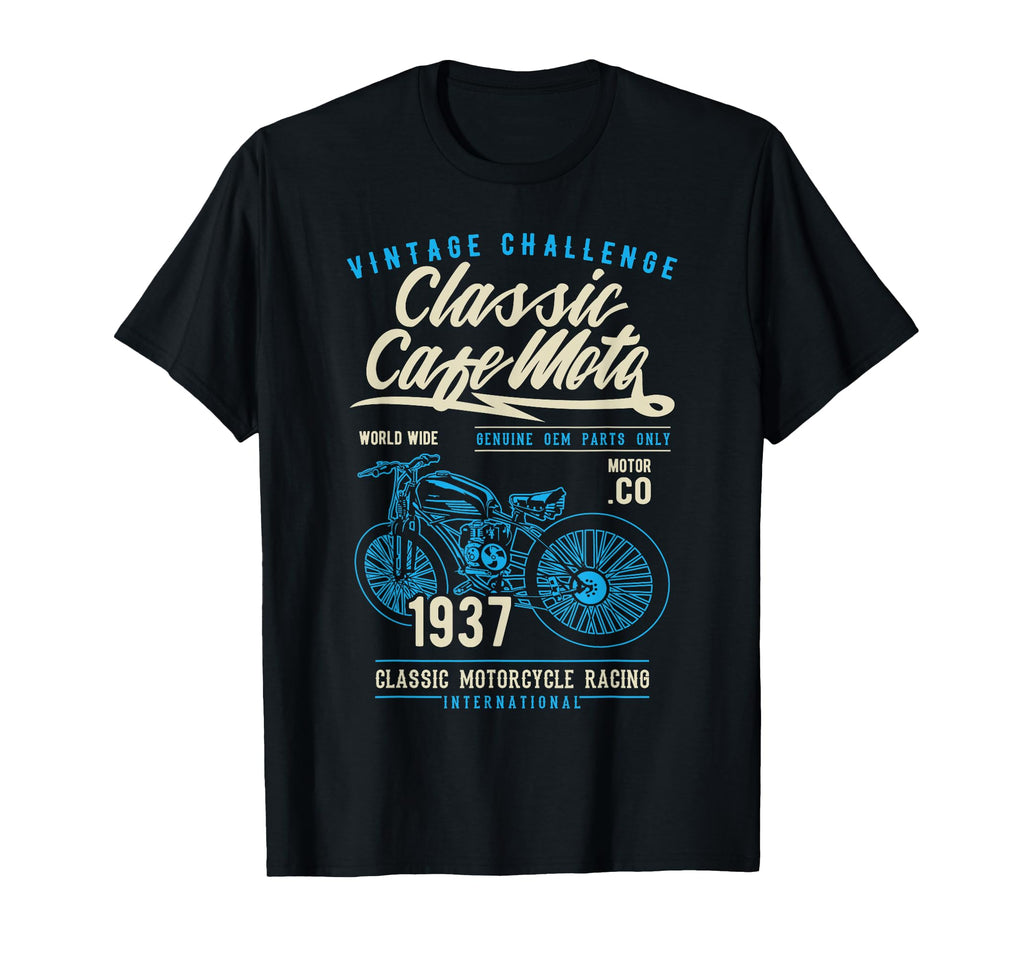 Cafe Racer Motorcycle T-Shirt - Minimalist Print Men Women - T-Shirt, Sweatshirt, Hoodie