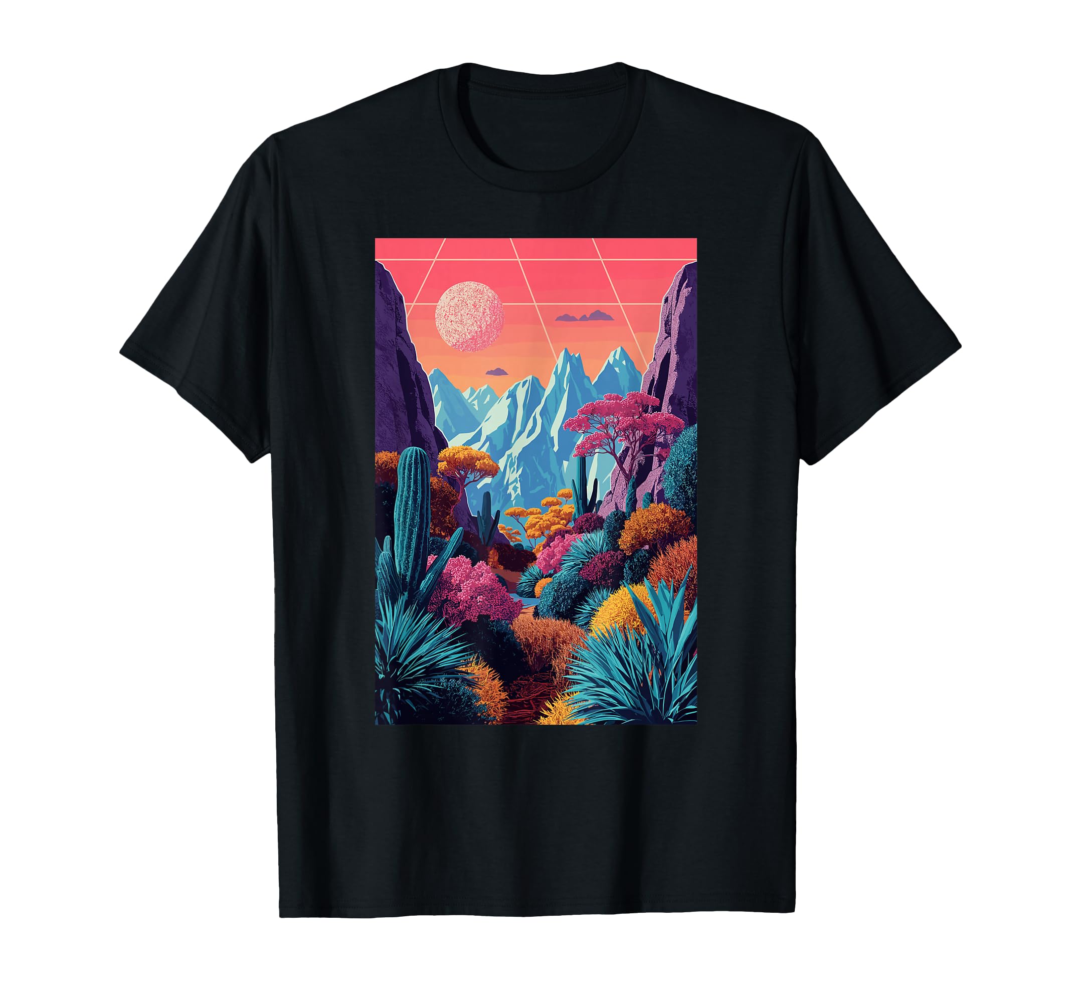 Desert Landscape Futurism Sunset T-Shirt - Aesthetic Graphic Men Women - T-Shirt, Sweatshirt, Hoodie