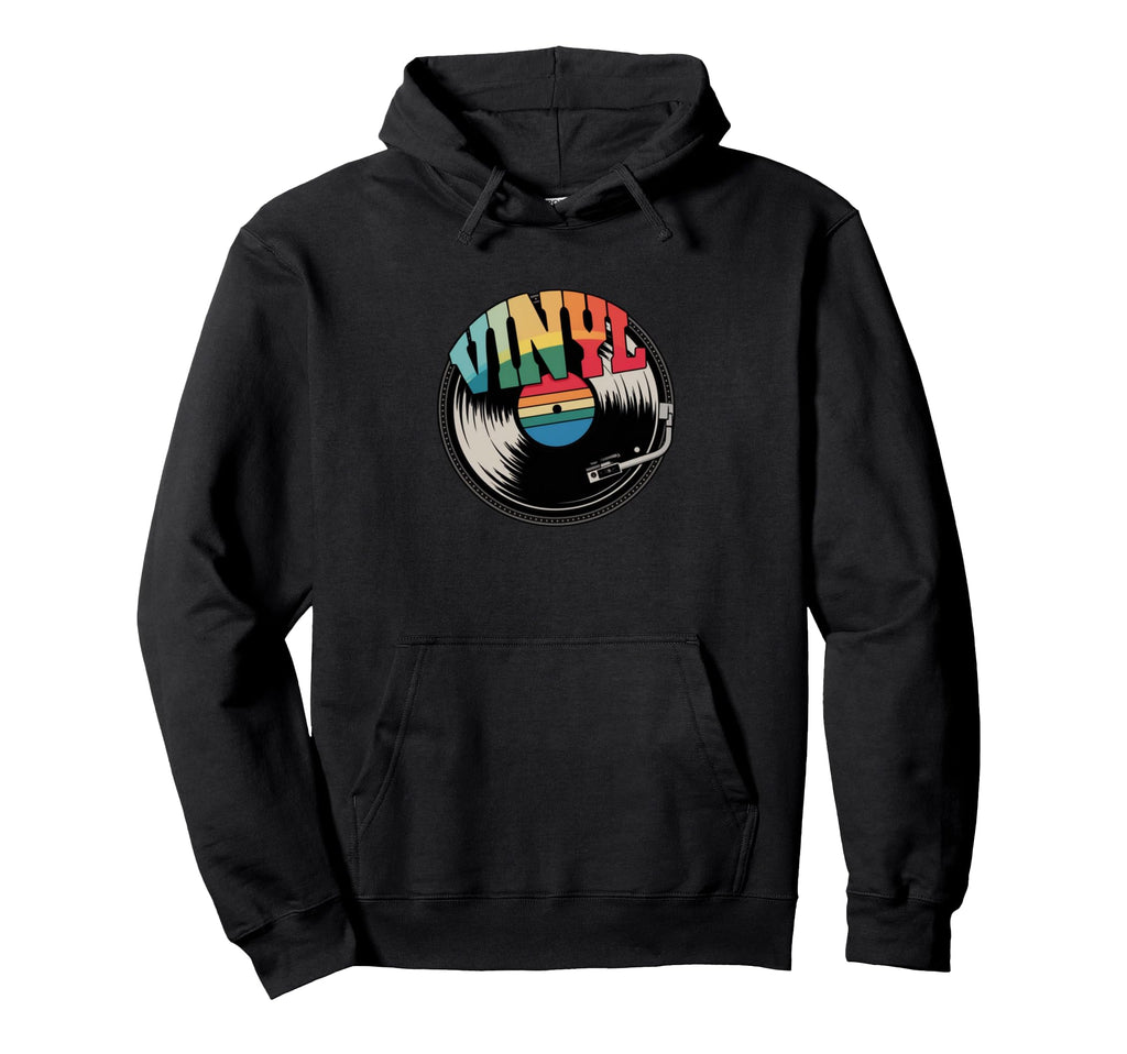 80S 90S Vinyl Record Player Turntable Hoodie - Graphic Print Men Women - T-Shirt, Sweatshirt, Hoodie