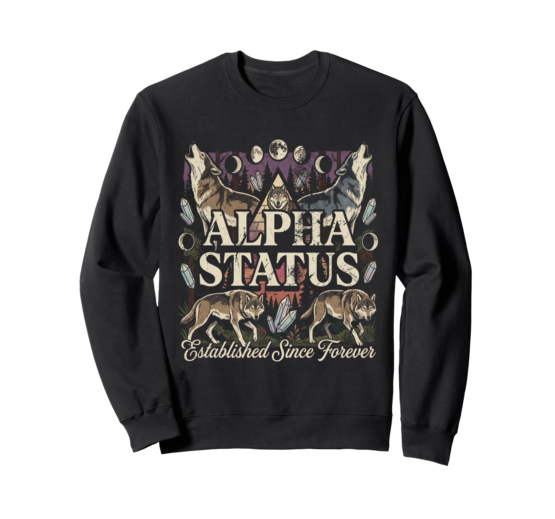 Status Wolf Alpha Pack 90S Bootleg Art Sweatshirt - Custom Art Print Unisex - T-Shirt, Sweatshirt, Hoodie