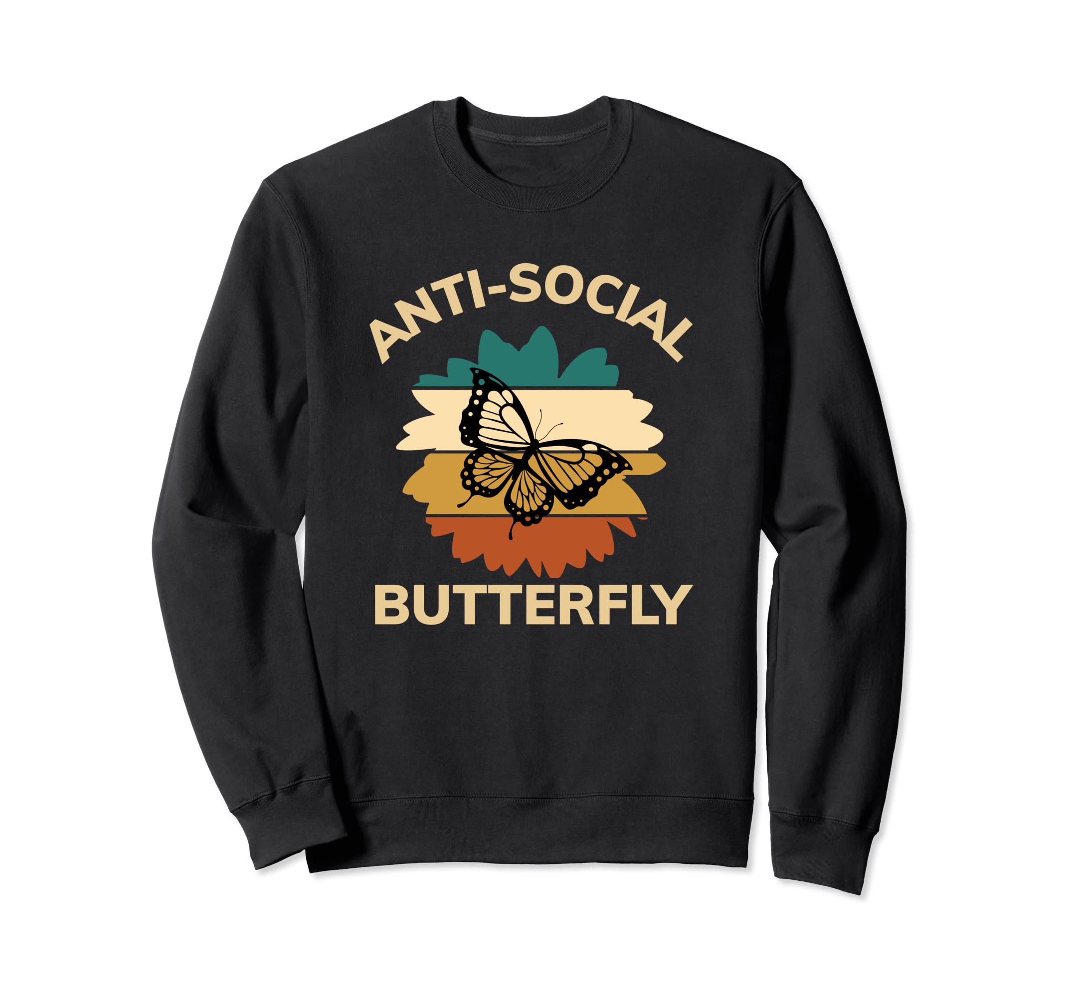 Anti Social Butterfly Introvert Sweatshirt - Minimalist Print Men Women - T-Shirt, Sweatshirt, Hoodie